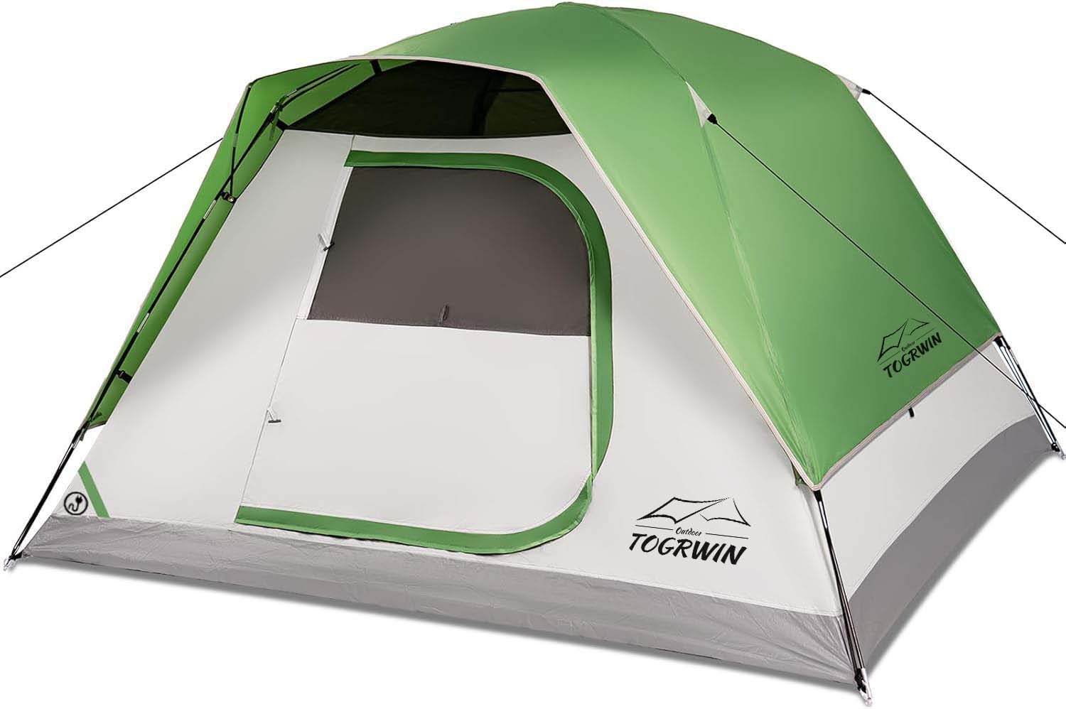 Torgwin campingtält, 4 person kupol tält för camping med regnfly