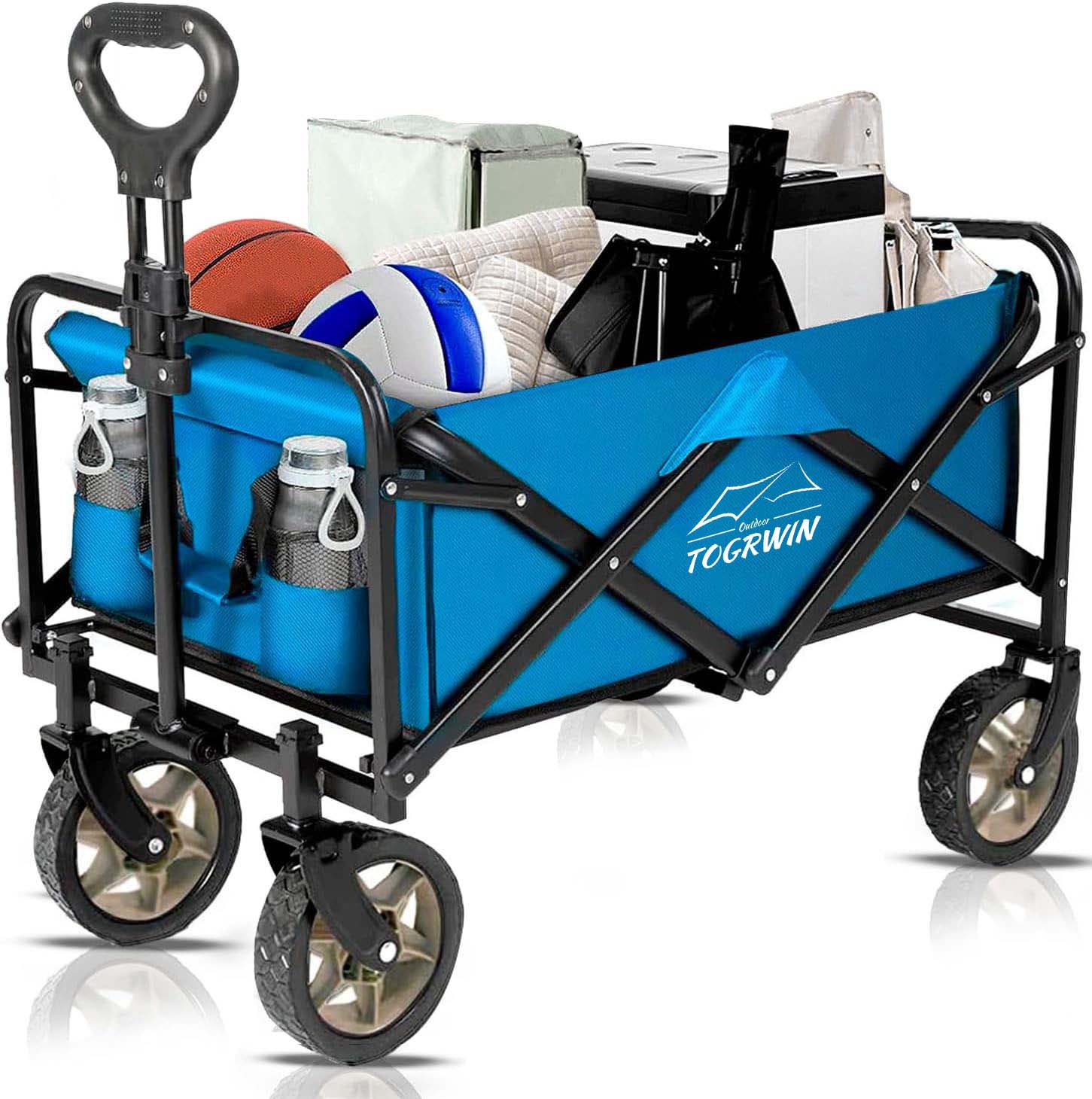 Torgwin Compappible Wagon Cart Heavy Duty with Wheels Foldbar Utility Heavy Duty